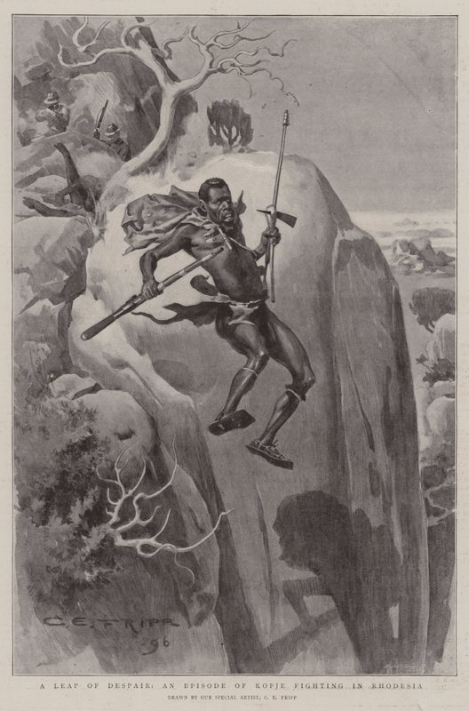 Un saut de désespoir, un épisode de combat à Kopje en Rhodésie - Charles Edwin Fripp
