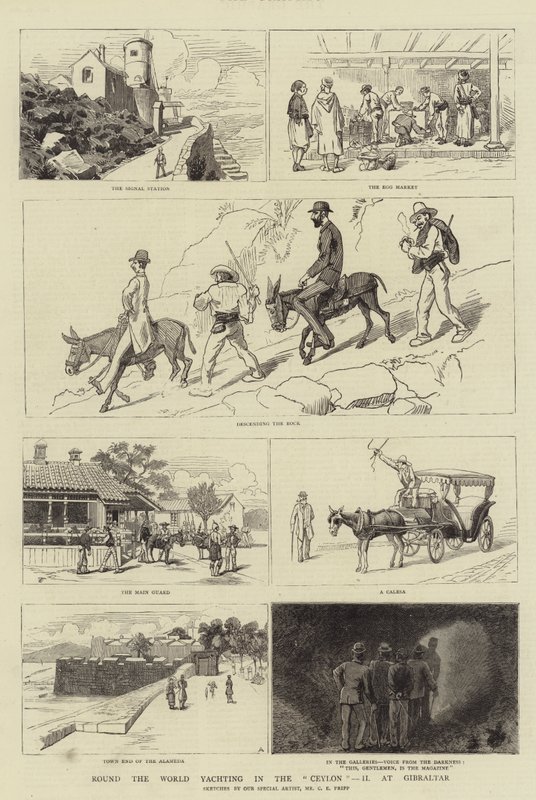Tour du monde en yacht dans le Ceylon, II à Gibraltar - Charles Edwin Fripp