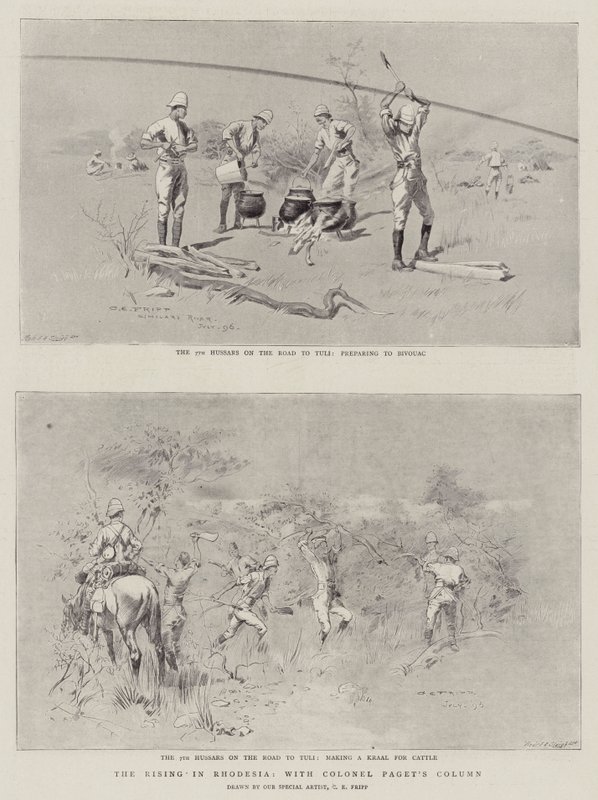Le Soulèvement en Rhodésie, avec la Colonne du Colonel Paget - Charles Edwin Fripp