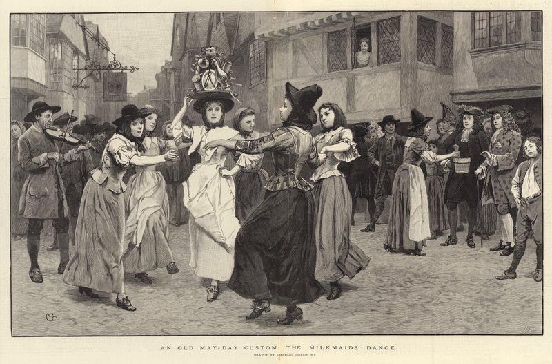 Une ancienne coutume du 1er mai, la danse de la laitière - Charles Green
