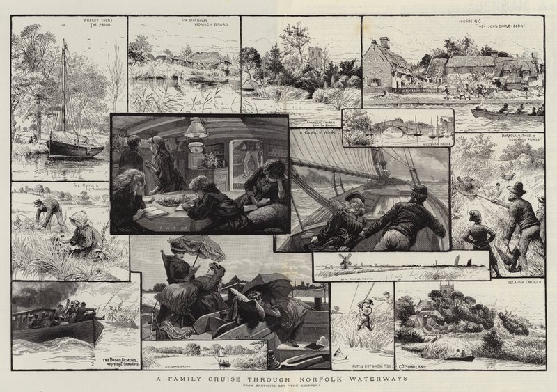 Une croisière en famille à travers les voies navigables du Norfolk - Charles J. Staniland