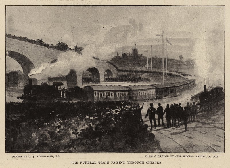 Le train funéraire passant par Chester - Charles J. Staniland