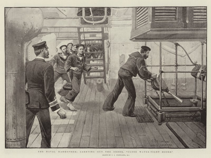 Les manœuvres navales, exécution de l