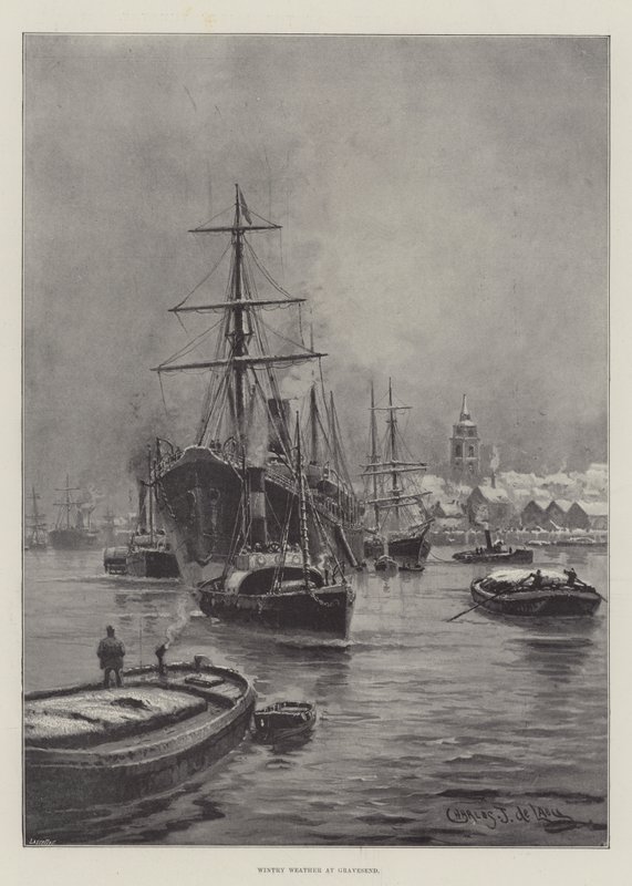 Temps hivernal à Gravesend - Charles John de Lacy