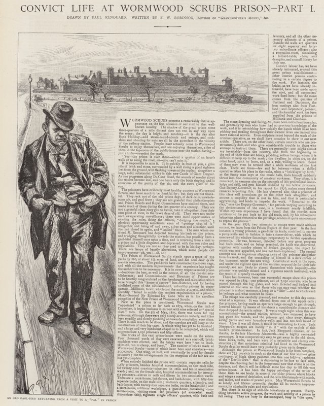 Vie de détenu à la prison de Wormwood Scrubs - Charles Paul Renouard