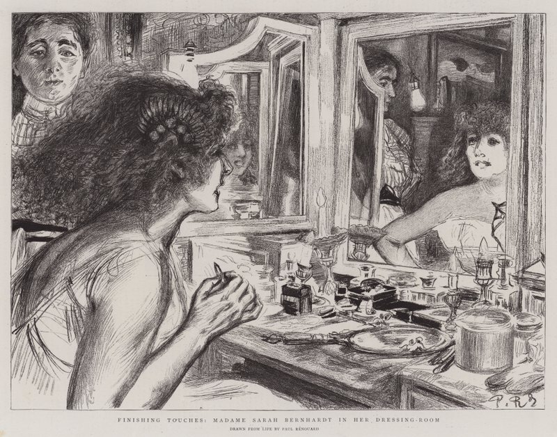 Touches finales, Madame Sarah Bernhardt dans sa loge - Charles Paul Renouard