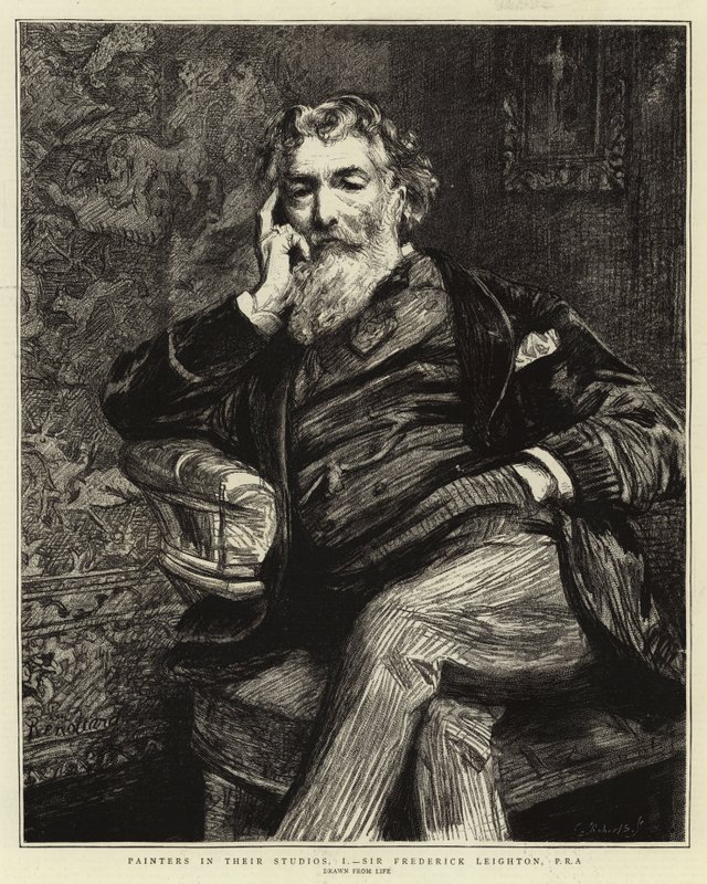 Peintres dans leurs ateliers, I, Sir Frederick Leighton, PRA - Charles Paul Renouard