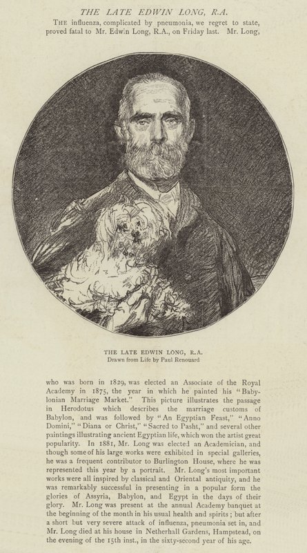 Le défunt Edwin Long, RA - Charles Paul Renouard