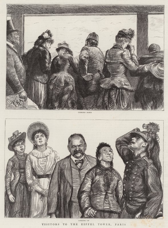 Visiteurs de la Tour Eiffel, Paris - Charles Paul Renouard