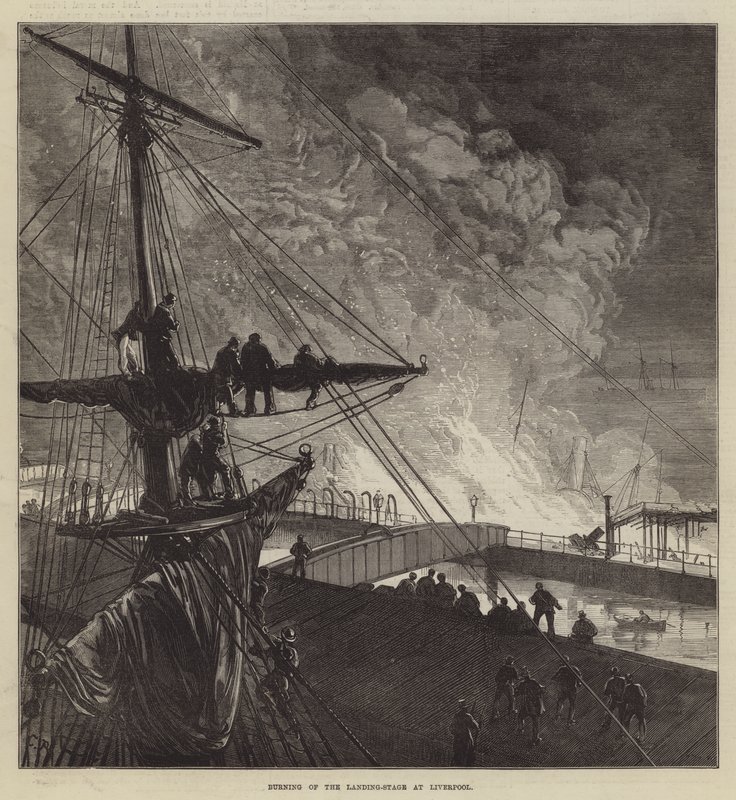 Incendie de la jetée à Liverpool - Sir John Charles Robinson