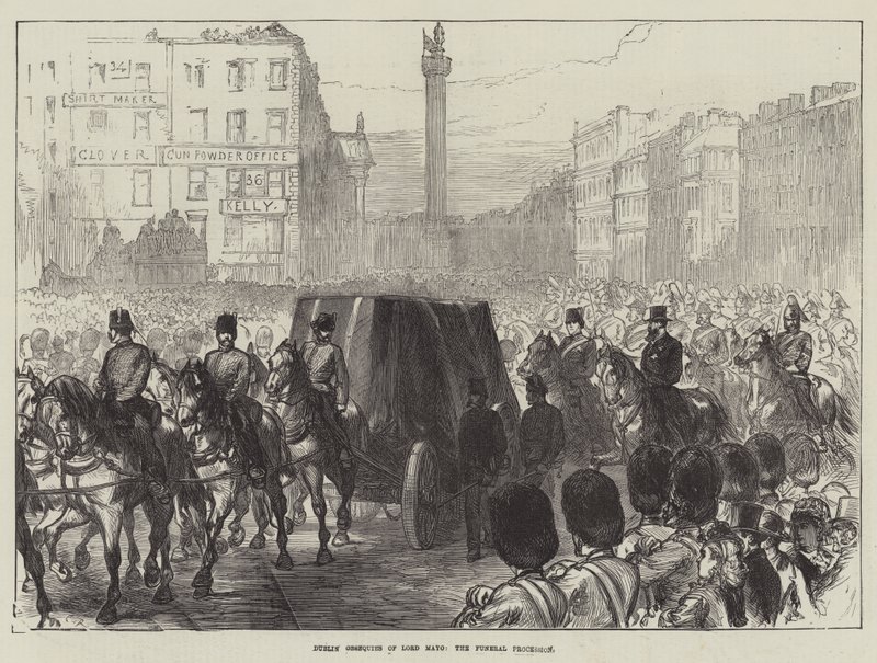 Obsèques de Lord Mayo à Dublin, le cortège funèbre - Sir John Charles Robinson
