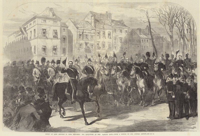 Entrée du Roi Léopold II à Bruxelles, sa Réception à la Porte de Laeken - Sir John Charles Robinson