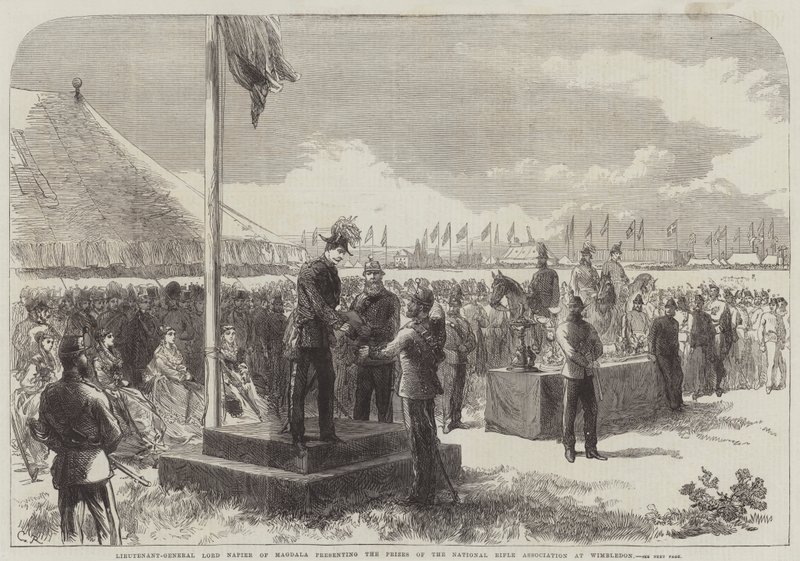 Le lieutenant-général Lord Napier de Magdala remettant les prix à l