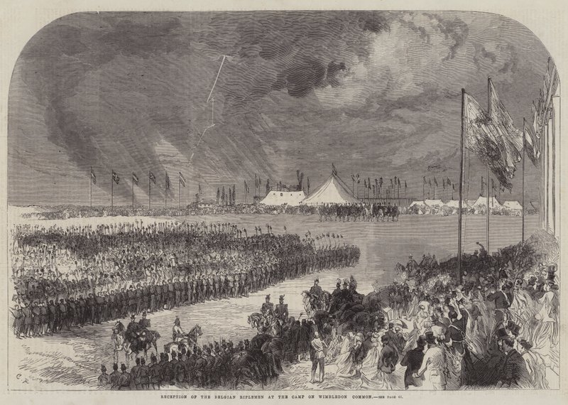 Réception des tireurs belges au camp de Wimbledon Common - Sir John Charles Robinson