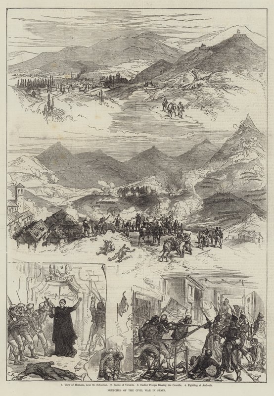 Croquis de la guerre civile en Espagne - Sir John Charles Robinson