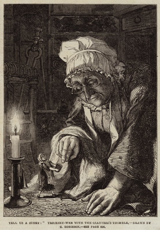 Raconte-nous une histoire, Tricksey-Wee avec le dé à coudre de la géante - Sir John Charles Robinson
