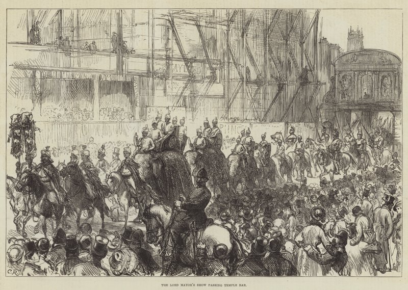 Le défilé du Lord Maire passant devant Temple Bar - Sir John Charles Robinson