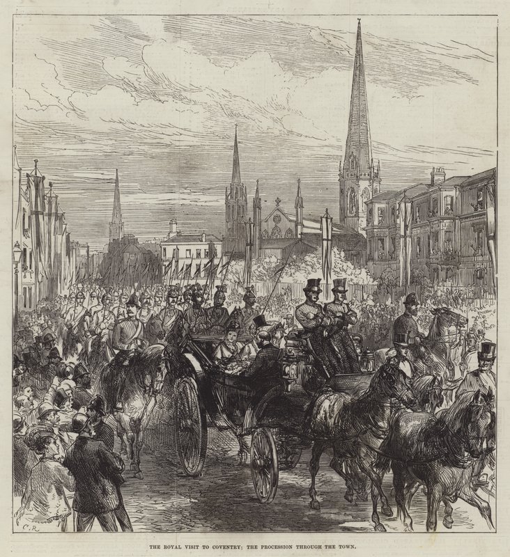 La visite royale à Coventry, la procession à travers la ville - Sir John Charles Robinson