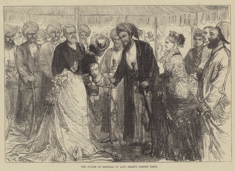 Le sultan de Zanzibar à la garden-party de Lady Frere - Sir John Charles Robinson