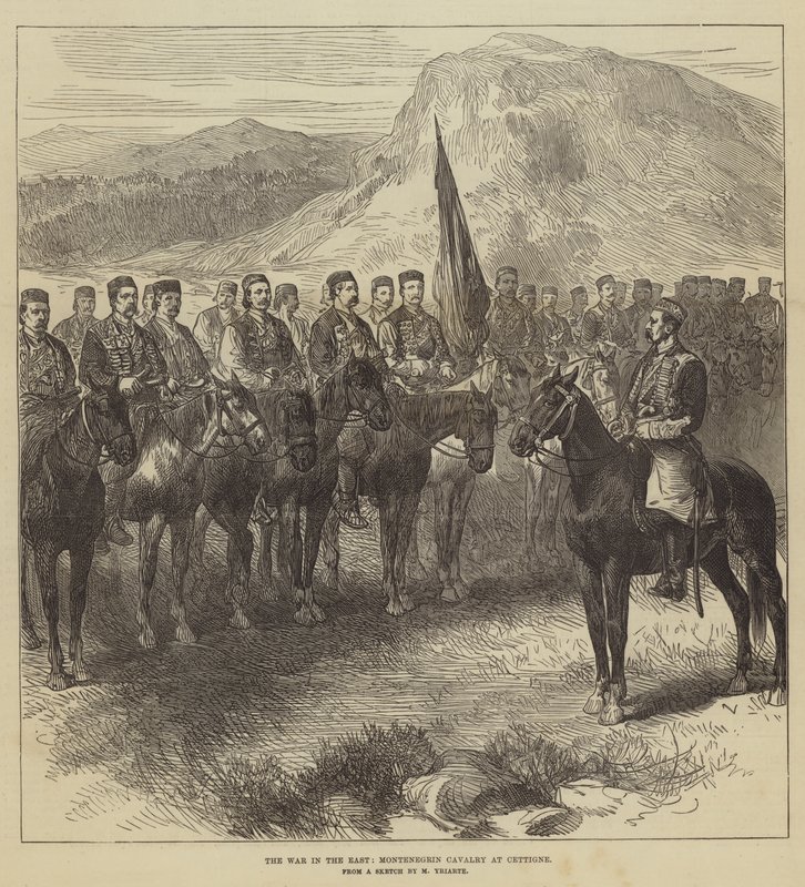 La Guerre en Orient, Cavalerie monténégrine à Cettigne - Charles Yriarte