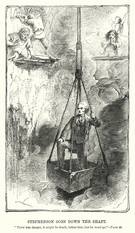 Stephenson descend dans le puits - Charles Altamont Doyle
