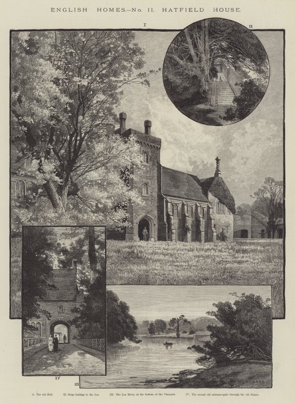 Maisons anglaises, Hatfield House - Charles Auguste Loye