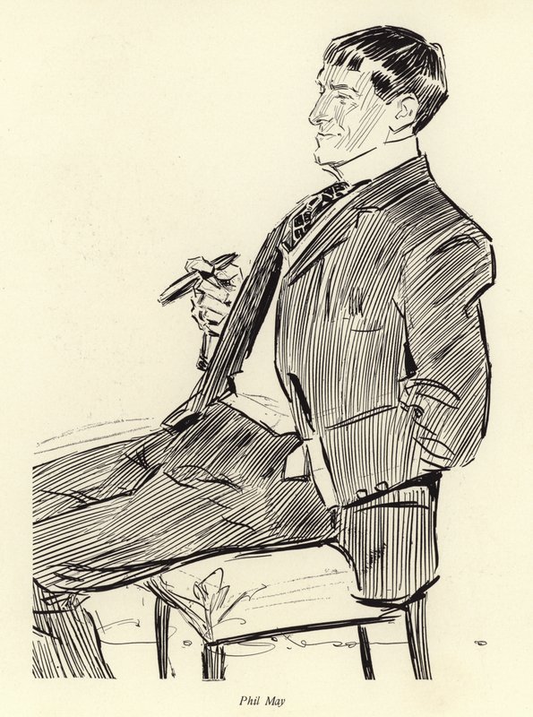 Phil May, portrait - Charles Dana Gibson
