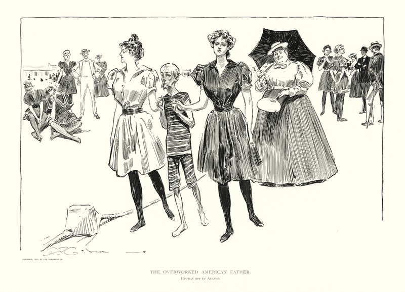 Le Père Américain Surmené - Charles Dana Gibson