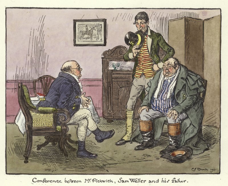 Illustration pour Les Papiers de Pickwick - Charles Edmund Brock