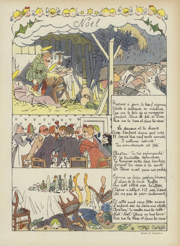 Noël. Illustration pour Le Rire - Charles Emile Egli