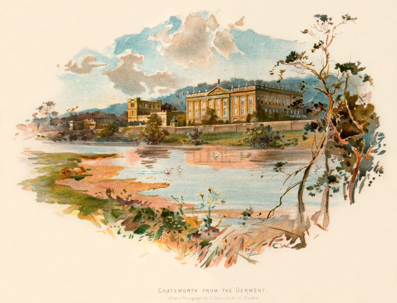 Chatsworth depuis la Derwent - Charles Wilkinson