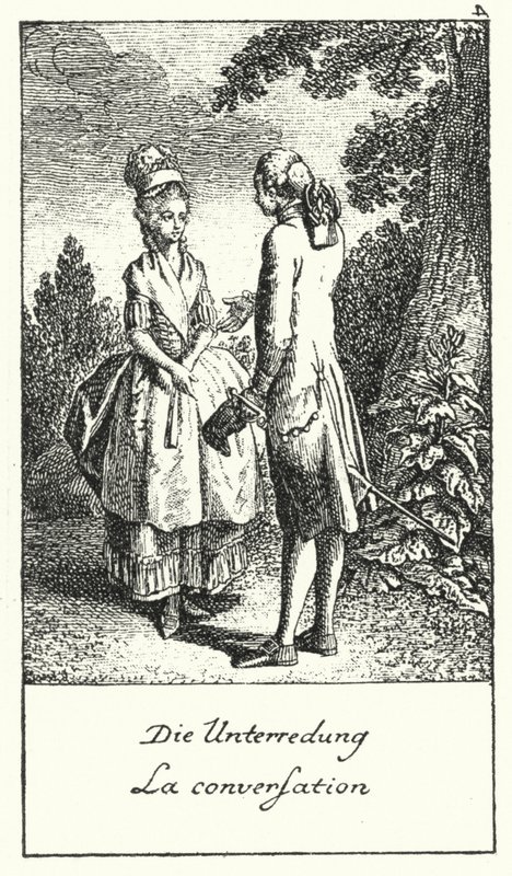 La Conversation (gravure) - Daniel Nikolaus (after) Chodowiecki