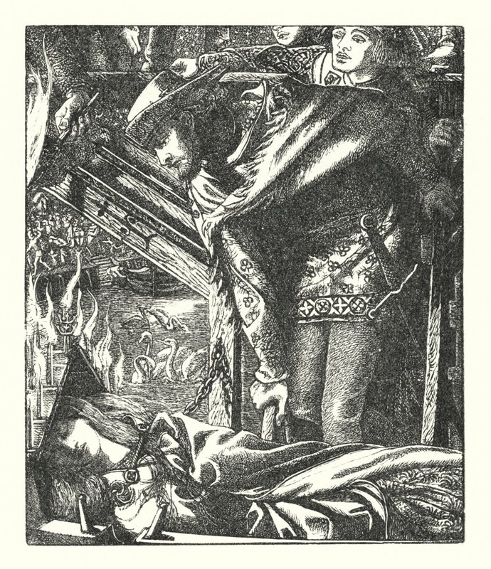 La Dame de Shalott - Dante Gabriel (after) Rossetti