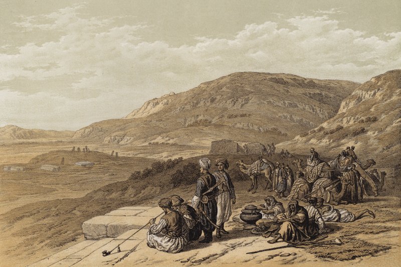 Puits de Jacob à Sichem (lithographie en couleur) - David (after) Roberts