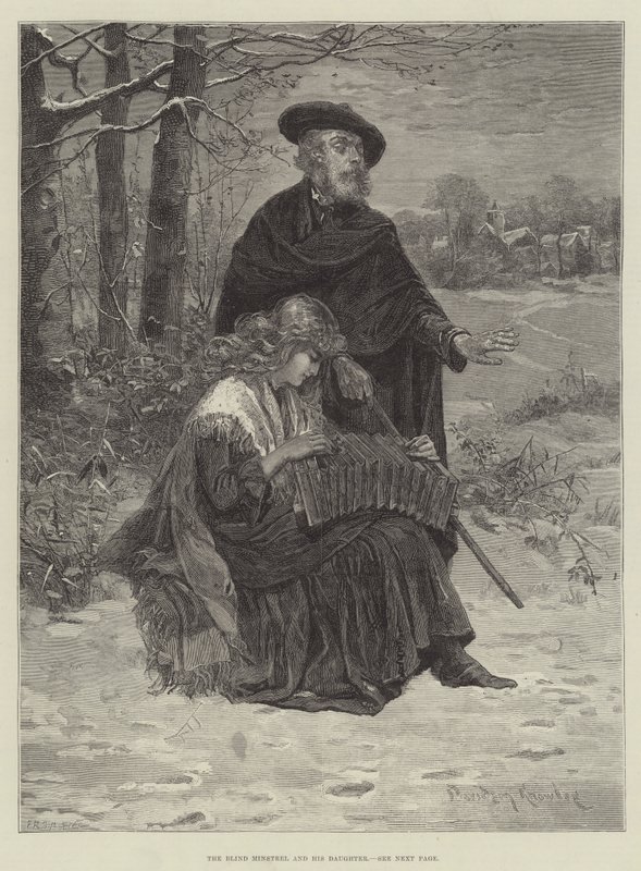 Le Ménestrel aveugle et sa fille - Davidson Knowles