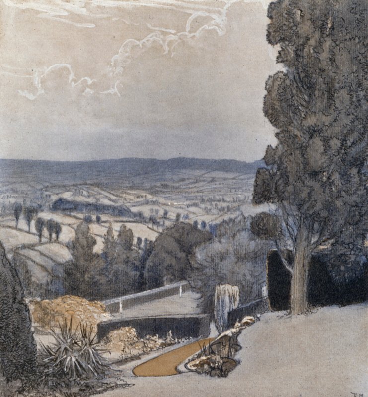 Benchams, près de Sidmouth (lithographie en couleur) - Donald (after) Maxwell