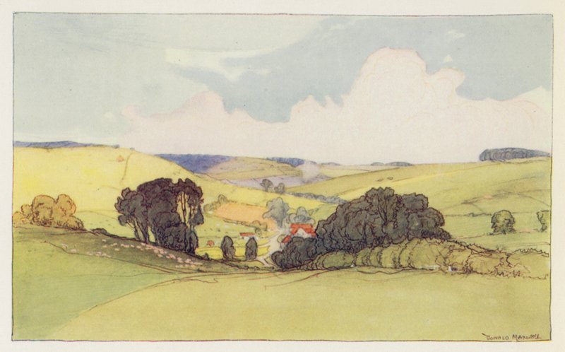 Près de Winterbourne Abbar (lithographie en couleur) - Donald (after) Maxwell