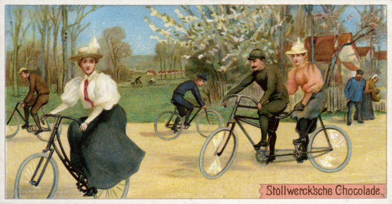 Hommes et femmes à vélo - Dutch School
