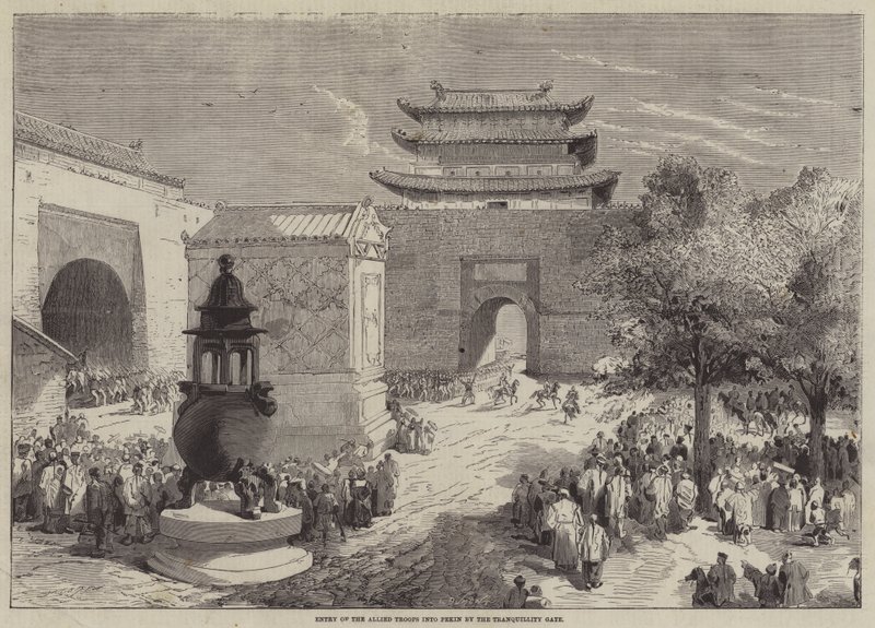 Entrée des Troupes Alliées à Pékin par la Porte de la Tranquillité - Edmond Morin