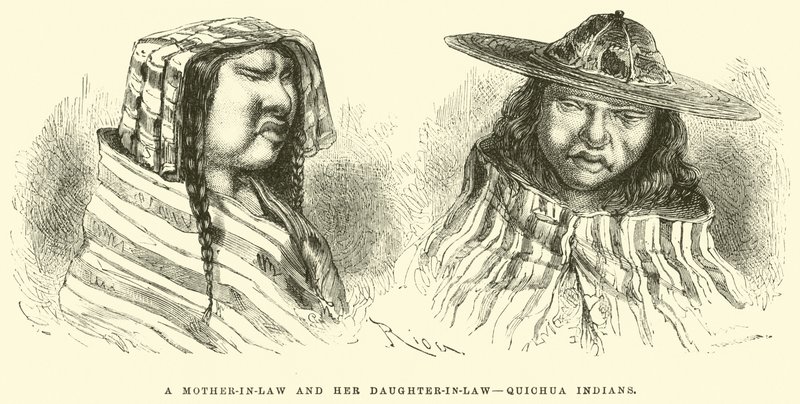Une belle-mère et sa belle-fille, Indiens Quichua - Edouard Riou