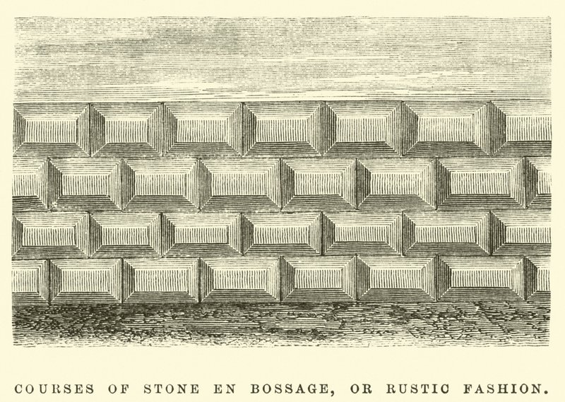 Cours de pierre en bossage, ou mode rustique - Edouard Riou