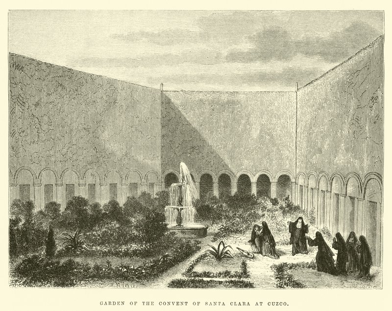 Jardin du Couvent de Santa Clara à Cuzco - Edouard Riou