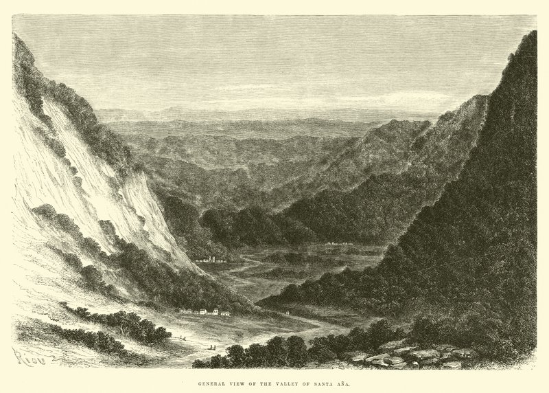 Vue générale de la vallée de Santa Ana - Edouard Riou