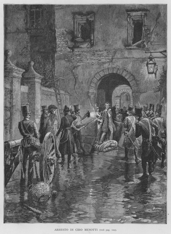 Arrestation de Ciro Menotti - Edouardo Matania