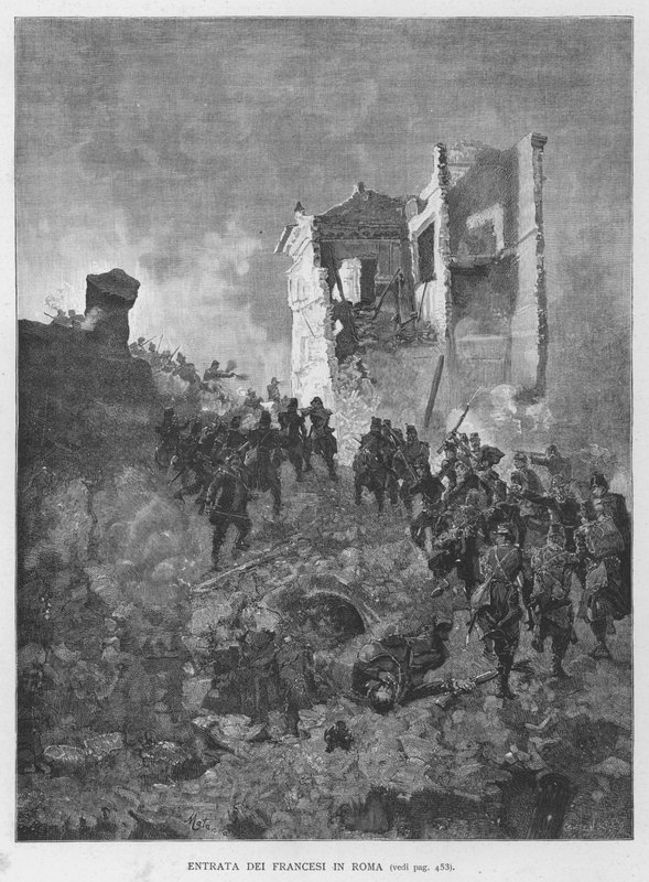 Entrée des Français à Rome - Edouardo Matania