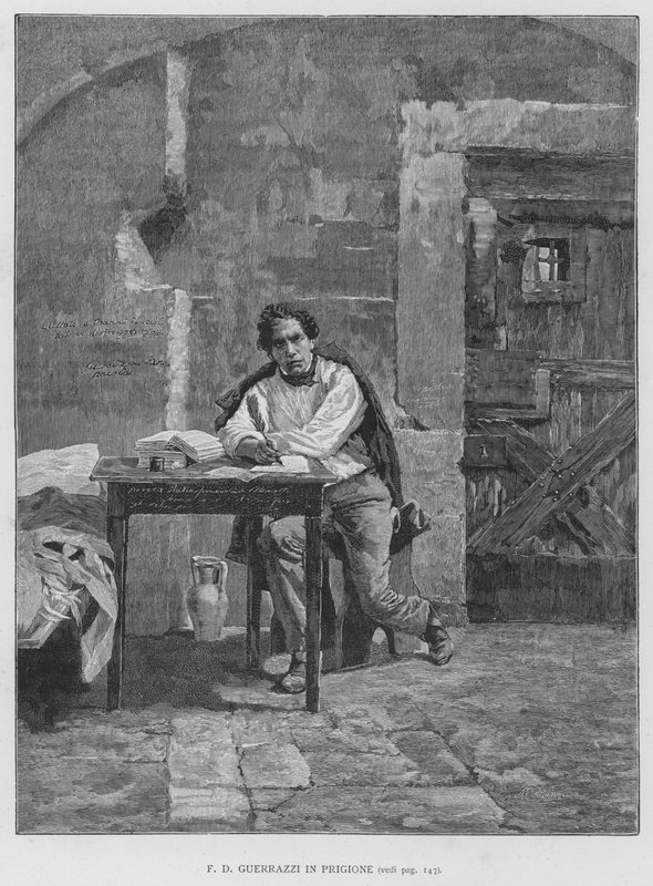 F D Guerrazzi en prison (gravure) - Edouardo Matania