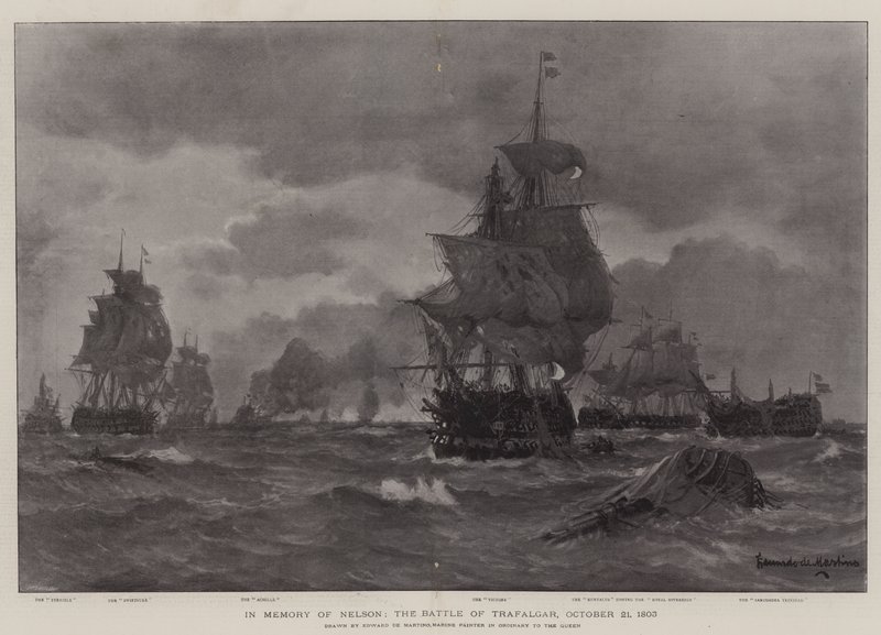 En mémoire de Nelson, la bataille de Trafalgar, 21 octobre 1803 - Eduardo de Martino