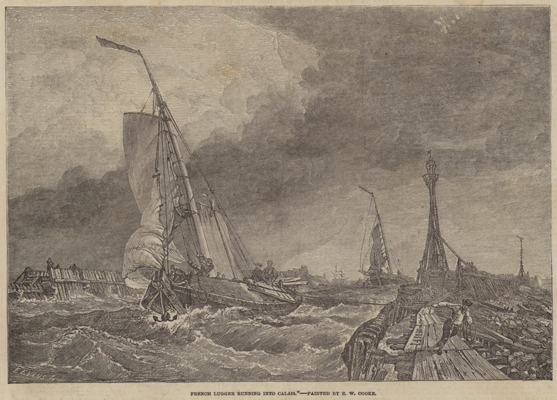 Lougre français entrant à Calais - Edward William Cooke