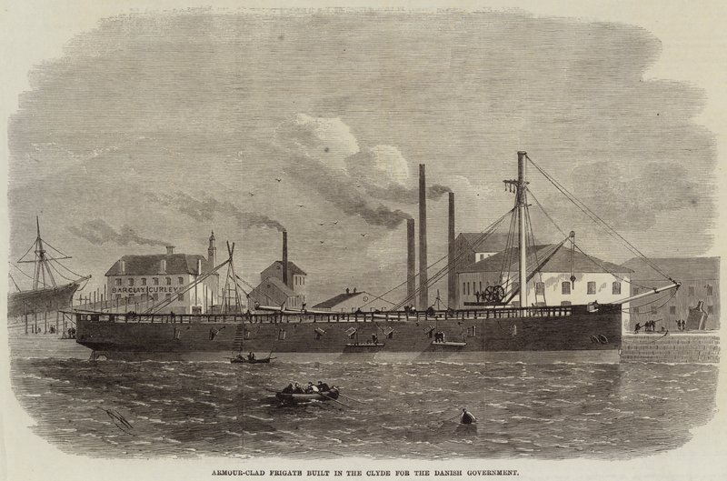 Frégate blindée construite sur la Clyde pour le gouvernement danois - Edwin Weedon
