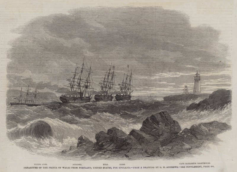 Départ du prince de Galles de Portland, États-Unis, pour l